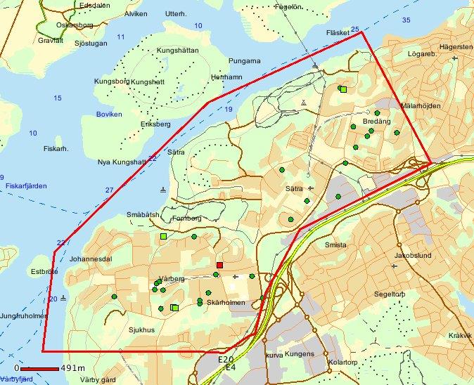 Sida 41 (55) Narkotikabrott - försäljning RAR: 30 anmälningar - 353 prickar i kartan (353 unika brottskoder, varav 0 saknar koordinater, totalt