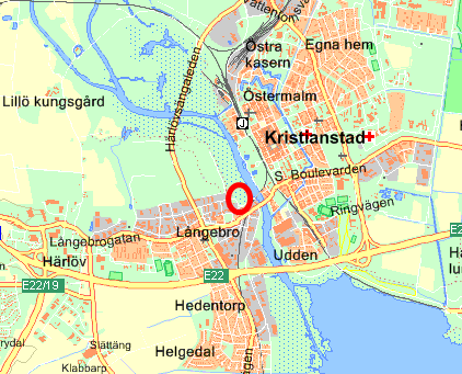 Figur 7. Bäst lämpade området i Kristianstad Kommun. 3.5.3 Val av placering för bostadsrätt Som det lämpligaste placeringsalternativet för bostadsrättshuset har Kristianstad valts.