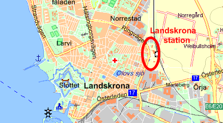 Möjliga tomter för etablering av byggvaruhandel i Landskrona är Säbyholm och området i närhet till Landskronas station.