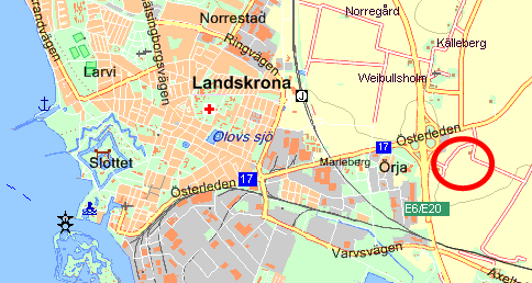 Figur 13. Det aktuella området I Landskrona kommun 4.