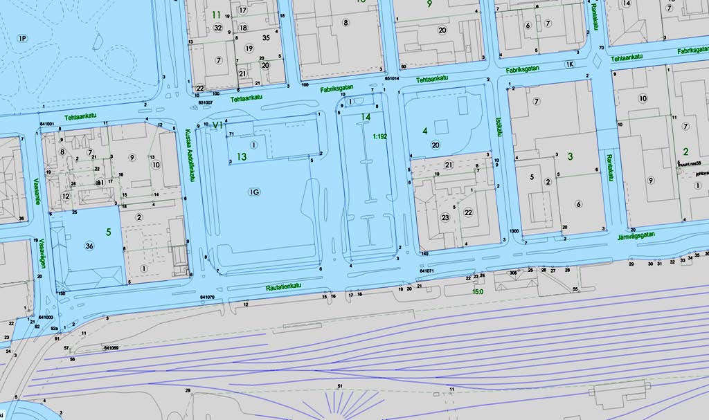 Program för deltagande och bedömning inför Karleby resecentrals detaljplaneändring 09.06.2015 6 Markinnehav Järnvägsgatan ägs av Karleby stad.