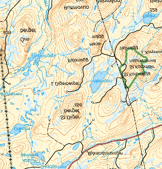 Karta tillhörande Gävleborgs läns författningssamling 21FS 2009:24 Dnr 511-6920-06 61-214 Stora Korpimäki Naturreservat Bakgrundskarta: Terrängkartan Karta tillhörande Gävleborgs läns