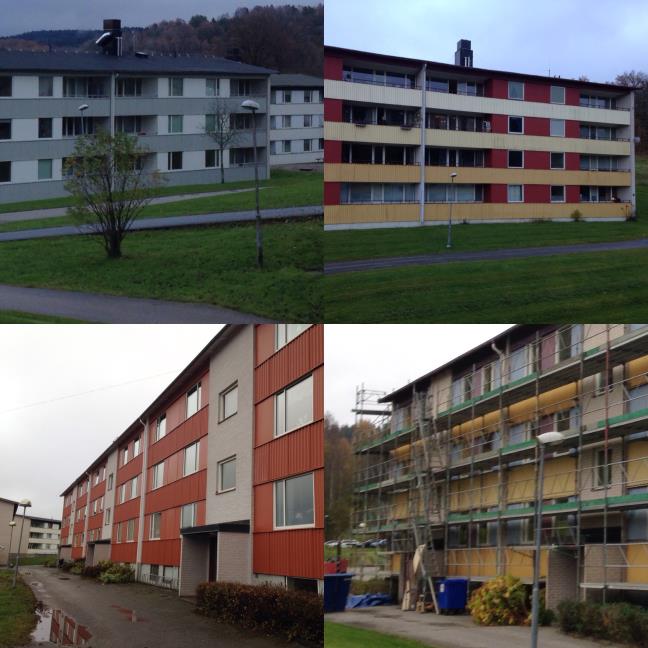 Exempelprojekt Munkedals bostäder Totalrenovering av fastighet, 145 lägenheter Metod: Traditionellt Stambyte Renovering av fasad, fönsterbyte, ommålning trapphus,