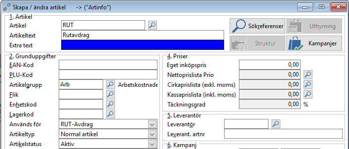 RUT avdrag i Entré I samband med uppdateringen av Entré till version 5.5 har vi infört hantering av RUT-avdrag.