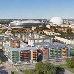 Både nära stan och naturen. loben och Tele Arena.