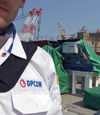 OPCON 2011 OCH FRAMÅT Marin Opcon Powerbox Mars 2011: Första delarna till en Opcon Powerbox lyfts på Wallenius LCTCfartyg (Large Car Truck Carrier) som byggs på Okpo Shipyard of Daewoo, Sydkorea.