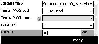 11.7.30 Jordmånsbeskrivning och markprovtagning Variabler Kalciumkarbonat (CaCO 3 ) i mineraljorden 11.7.30 KALCIUMKARBONAT I MINERALJORDEN CaCO3?