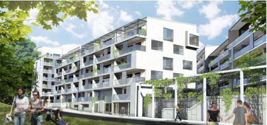 Byggnaderna medges en höjd på fem till sju bostadsvåningar där den lägre höjden möter parken och slottet i väster. Fasaderna är uppdelade i olika liv motsvarande den varierande höjdskalan.