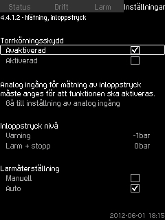 8.7.46 Tryckvakt/nivåvippa (4.4.1.1) 8.7.47 Mätning, inloppstryck (4.4.1.2) Svenska (SE) Fig. 99 Tryckvakt/nivåvippa Fig.