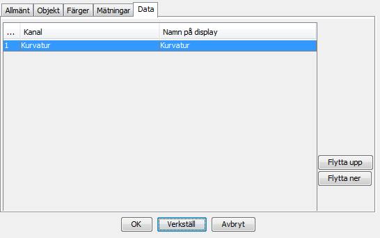 5.5.4 Egenskaper Flik Mätningar Se 5.3.1.3, sidan 24 5.5.5 Egenskaper Flik