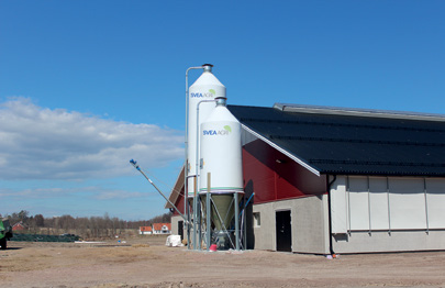 Från planering till färdig anläggning System för foderhantering Glasfibersilo Svea Agri levererar glasfibersilo i storlekarna 6, 12, 20, 26 och 31m 3 Monterade eller i byggsats.