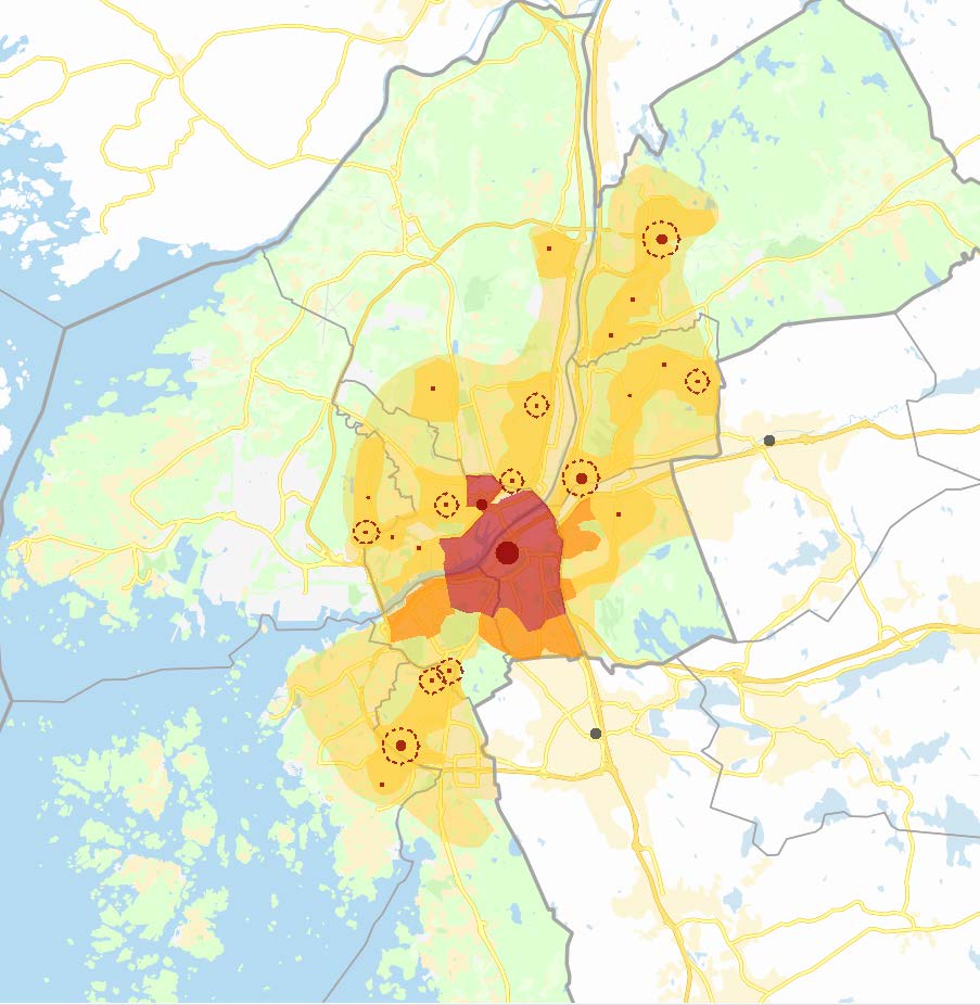 C. Övriga delar av Göteborgs stad Inom övriga delar av Göteborgs stad (som inte ryms inom områdena A eller B) tillämpas ett normalspann på 0,4 1,0 parkeringsplatser per lägenhet i projekt med ett