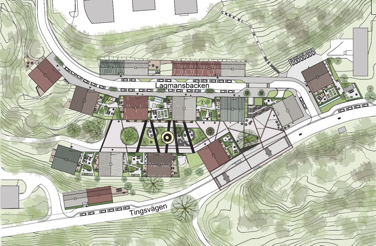 BOTKYRKA KOMMUN Samhällsbyggnadsförvaltningen Planenheten INFORMATIONSBREV OM SAMRÅD 2015-11-12 2 [4] 50-51 Illustration av bebyggelseförslaget Medföljande handlingar Plankarta samt plan- och