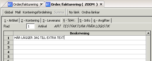 Lathund - Registrering av försäljningsorder AGRESSO Logistik Vid fakturering till statliga kunder ska alltid momskod SE användas.