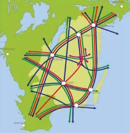 Nationella planens samverkan med länsplanen Matningen till denna måste fungera och för ett robust system med redundans behövs avlastande förbindelser.