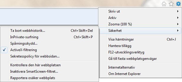 Förberedelser Internet Explorer 9 (IE 9) I vissa fall behövs lite handpåläggning beroende på operativsystem och vilken version av Citrix Online webplugin som används tillsammans med IE 9.