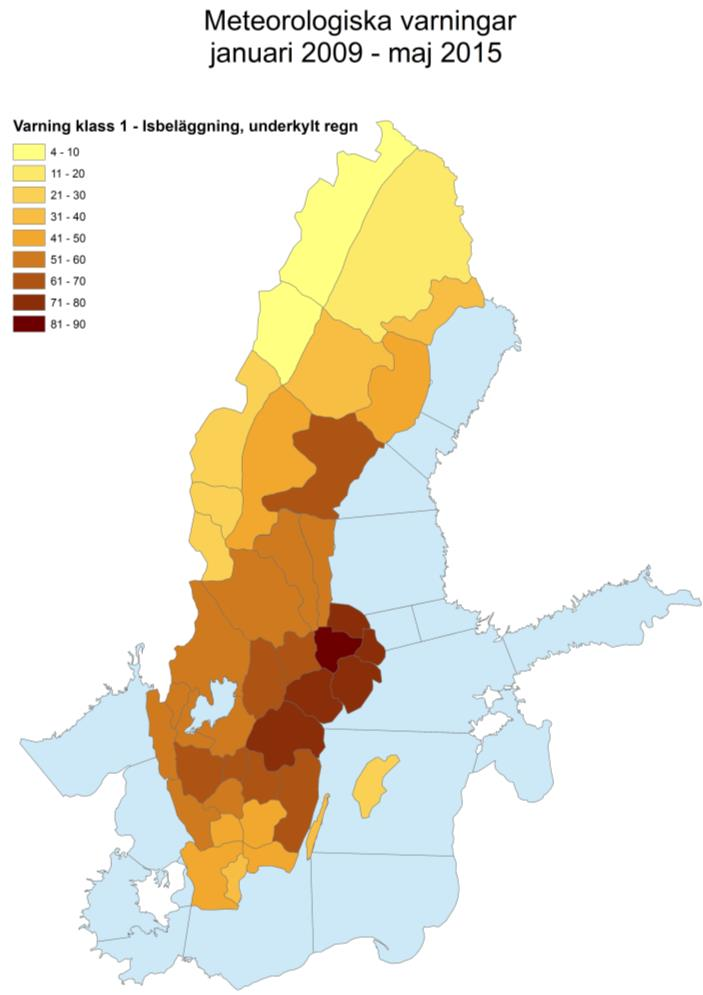 Utfärdade varningar meteorologi