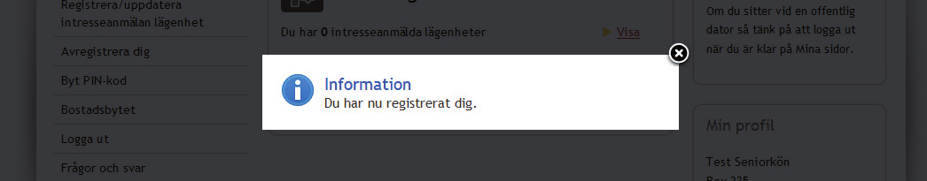 Steg 4. Nu får du en sammanställning av dina personuppgifter. Kontrollera att allt stämmer innan du klickar på Spara. Skulle det vara något som är fel är det bara att klicka på knappen Föregående.