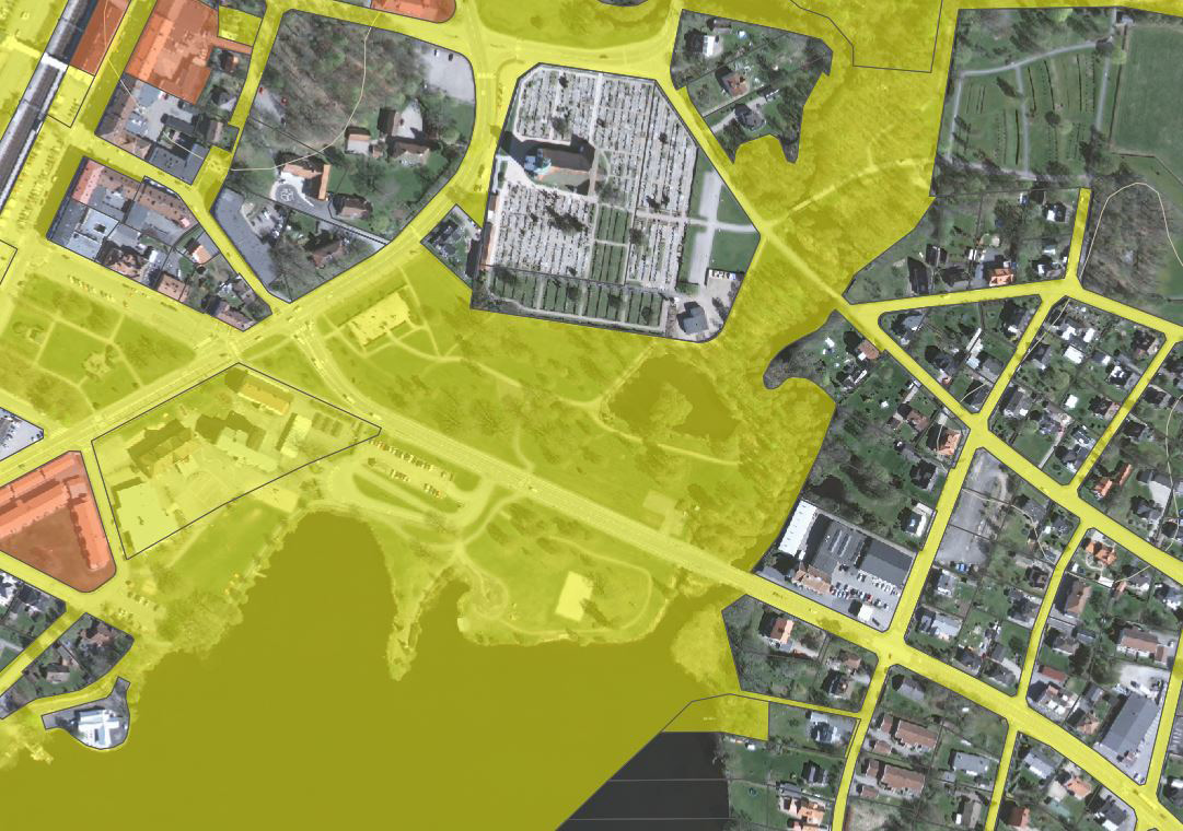 Markägoförhållanden 3 Hela planområdet ägs av Osby kommun. Gult markerad mark i karta ägs av Osby kommun, röd av Osbybostäder AB, övrig mark är privatägd.