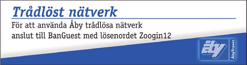 ÅBY TRAVSÄLLSKAP KONTAKTUPPGIFTER Adress Åby Travsällskap, Box 133, 431 22 Mölndal Telefon 031-706 66 00 Fax 031-706 66 83 Växeln öppen mån-tors 09.00-16.