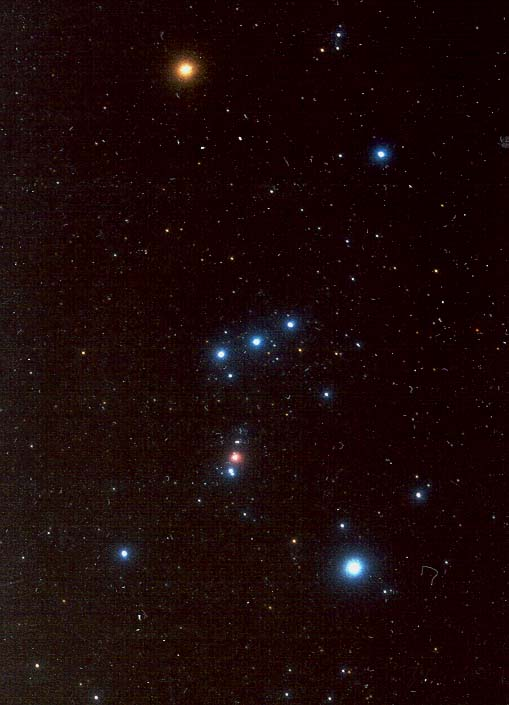 I stjärnbilden Orion finns en röd superjätte oh en blå superjätte.