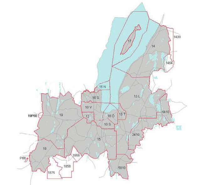 Bilaga 2 Insatsområden 10 Jönköping (V, S, O) 12 Axamo 13 Huskvarna (T, L) 14 Gränna 15 Norrahammar 16 Bankeryd (N, S) 17 Visingsö 18 Unnefors 19 Ryd/Bottnaryd Insatsområden 2410 Forserum gör