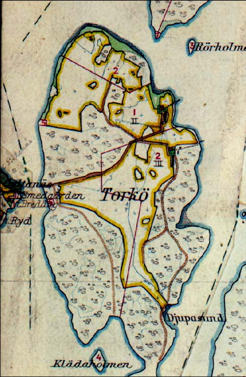 Fig.2 Torkös kulturmiljöer under 1910-talet Utredningens genomförande Den särskilda utredningen utfördes under ett antal dagar i april månad 2005.