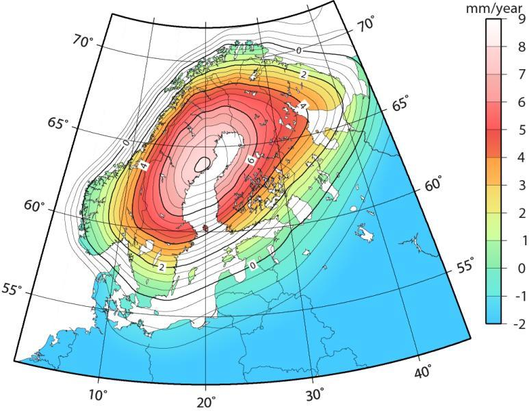 Lamberts koniska konforma En konisk normal projektion som vanligtvis används i områden med övervägande väst-östlig utbredning.