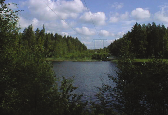 12 SAMLAD BEDÖMNING 77 Den befintliga ledningen sträcker sig genom ett varierande landskap med skog som det dominerande landskapet.