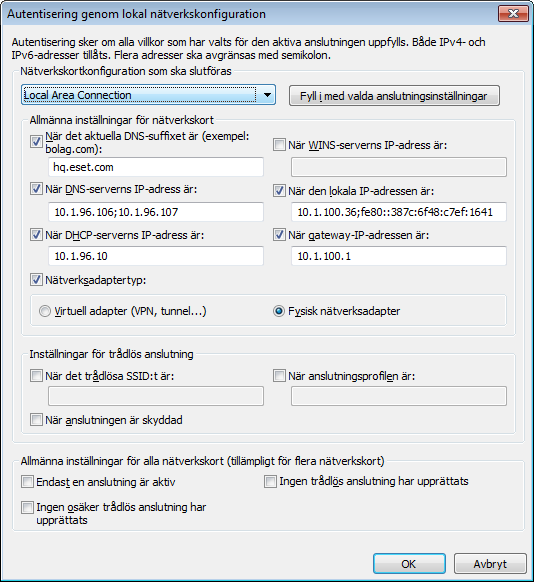 4.2.4.1.2 Zonautentisering - serverkonfiguration Autentiseringen kan utföras av valfri dator/server som är ansluten till det nätverk som ska autentiseras.