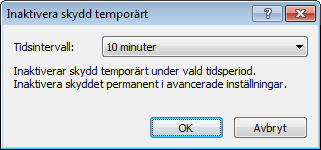 4.7.5 Programmeny Programmets huvudmeny innehåller en del av de viktigaste inställningsalternativen och funktionerna. Ofta använd - visar de ofta använda delarna av ESET Smart Security.