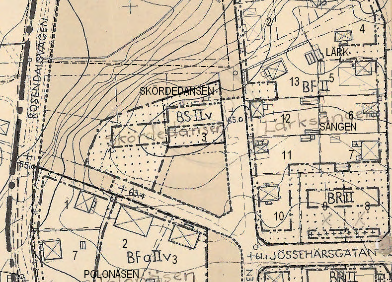 Areal Planområdet omfattar ca 0,64 ha.