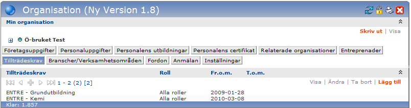 32 (51) Sida relaterade organisationer och de som uppfyller sökkriteriet kommer att visas i en lista. 3.2.8.