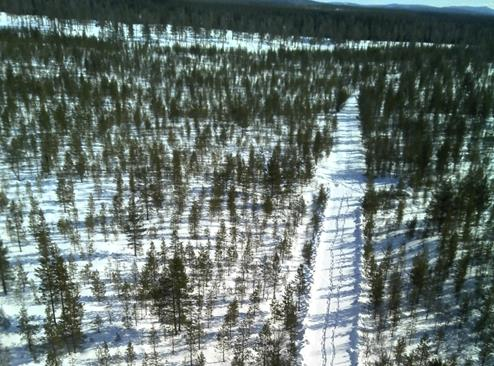 ring av landningsplatsen gjordes under själva inflygningen och vid hovring innan sättning. Landningsplatsen Det aktuella området erbjuder få lämpliga landningsplatser (se figur 2).