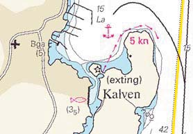 8 Inför: djupsiffra 22,9 på position: 57-40,45N 11-41,63E intilliggande grund med djup 8,7 m resp 13,8 m är bortsprängda Båtsportkort: Västkusten sid 28 Sweden. Kattegat. Approach to Göteborg.