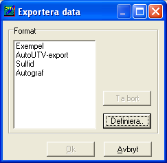 Exportera data Beräknade data kan överföras till andra program på två olika sätt, antingen genom Windows klippbord där man kopierar data från Conrad för att sedan klistra in dem i en annan