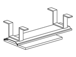 TILLBEHÖR TILL ARBETSBORD Tillbehör till Arbetsbord: CPU-hållare Dessa tabeller visar till vilka arbetsbord samt arbetsbord sitta/stå som tillbehören passar. Arbetsbord (sitta/stå) Art.