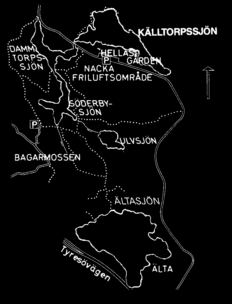 Källtorpssjön, Dammtorpssjön, Ulvsjön, Söderbysjön & Ältasjön, Nacka Fiskarter: Källtorpssjön: Gädda, abborre, Källtorpssjön: regnbåge och vitfisk. Gädda, abborre, Bra landfiske. Kräftfiskelott.