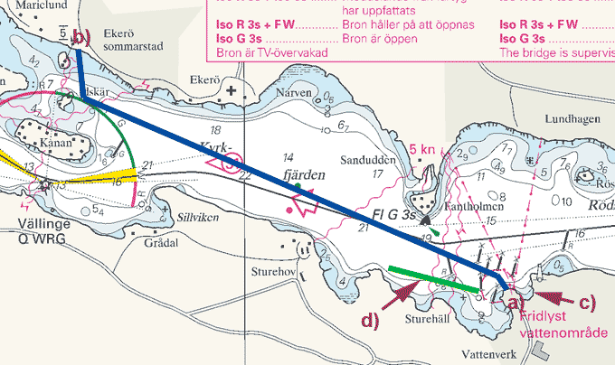 7 Nr 178 Norsborg: a) 59-15,4N 17-47,4E Ekerö: b) 59-16,5N 17-43,4E Sjösättning av rör c) 59-15,35N 17-47,62E Flytande rör d) 59-15,44N 17-46,80E Bsp Mälaren/s37 Sweden.