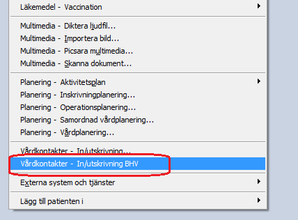 Hälso- och sjukvårdsförvaltningen (14) 1. Inskrivning BHV Öppna barnets journal genom att skriva in personnummer alt. reservnummer.