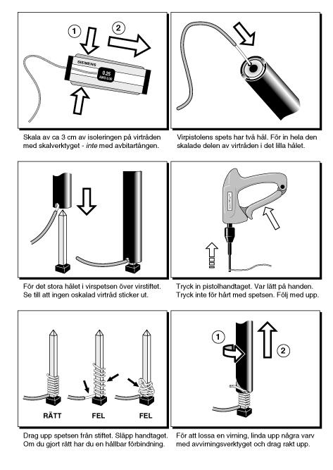 Bilaga D Virteknik All konstruktion i kursen sker med virning, s.k. wire-wrap. Virning är en snabb, säker, mycket hållbar och billig metod för prototypkonstruktion.