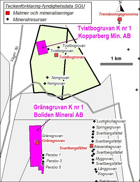 Bolagets verksamhet under fjärde kvartalet Tvistbo Under 2013 genomförde Bolaget kaxborrningar för att undersöka ett eventuellt samband mellan Tvistboförekomsten och den tidigare brutna och 1 km