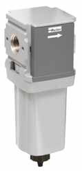 Serie P31 Coalescing- och absorptionsfilter P31-Mini Integrerade 1/4-tumsportar (BSPP och NPT) Coalescingfiltret avlägsnar vatten- och oljedimma och partiklar mindre än en mikron Oljefri luft för