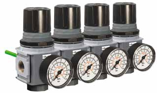 0750-SE Serie P32 Serieregultaor P32-Kompakt Symboler 3 1 P2 P1 2 1 2 Självavluftande regulator Regulator utan avluftning med manometer P1 Regulator för seriemontering med primärtryck (P1) på båda