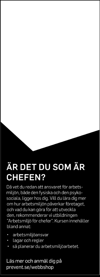 Annonser Kalendarium Oktober 22 23 ARBETSMILJÖVERKSTAN Tredje stoppet på Prevents turné med Arbetsmiljöverkstan.
