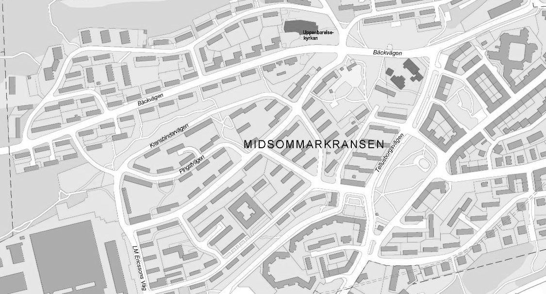 2009-01-22 Sammanfattning Inom områden vid kv Ejdern i Aspudden och vid Kransbindarvägen i Midsommarkransen föreslås nya bostäder i form av lamellhus respektive stadsradhus.