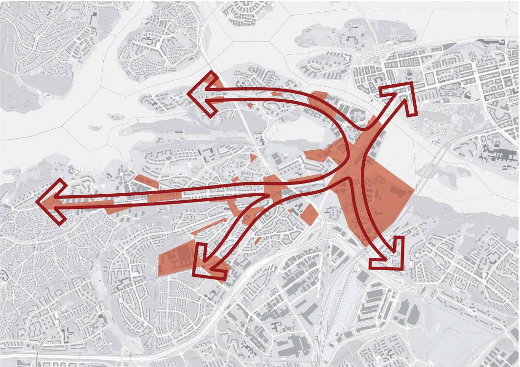 -Stadsutvecklingsstråk Staden arbetar medvetet med en utveckling av stråket mellan Södermalm Liljeholmen Telefonplan Axelsberg Gröndal med syfte att binda samman stadsdelarna och skapa en tätare,