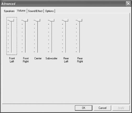 Då datorn startats om kan en ny ikon hittas i C-Media mixer i det nedre högra hörnet i aktivitetsfältet. Ett antal specifika inställningar för Sweex ljudkort kan justerats med hjälp av mixern.