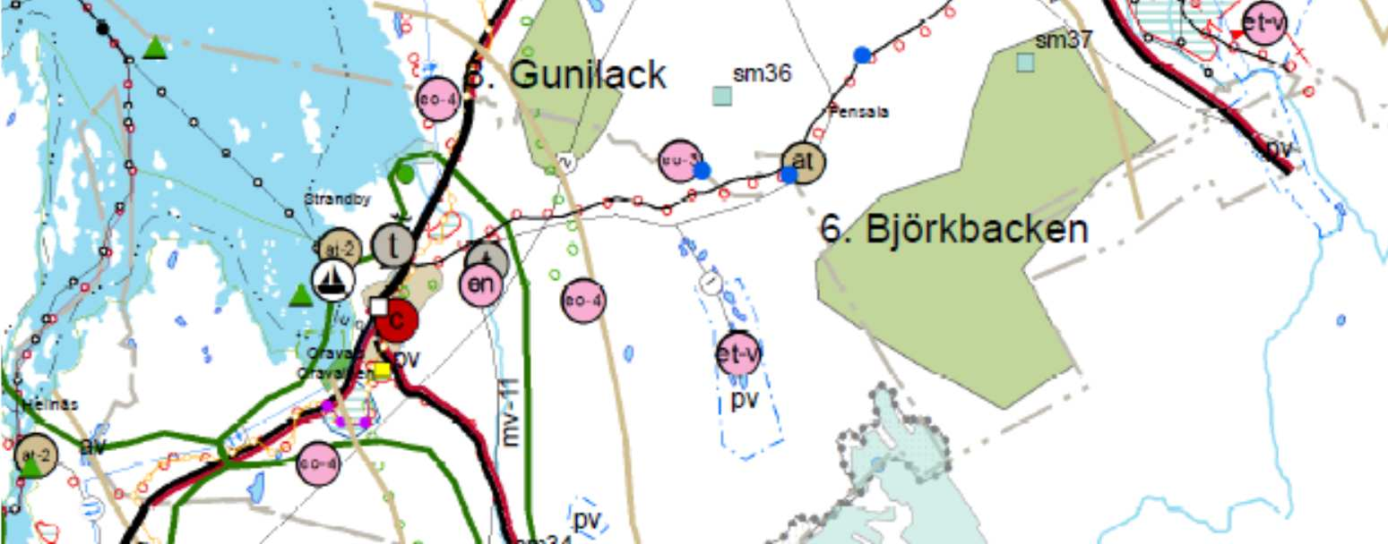8 (15) Fig 6. Del av temakartta för etapplanskapsplan 2. (förslag 02/2013). I förslaget till etapplandskapsplan 2 är planområdet betecknat som område för vindkraftverk (tv-1).