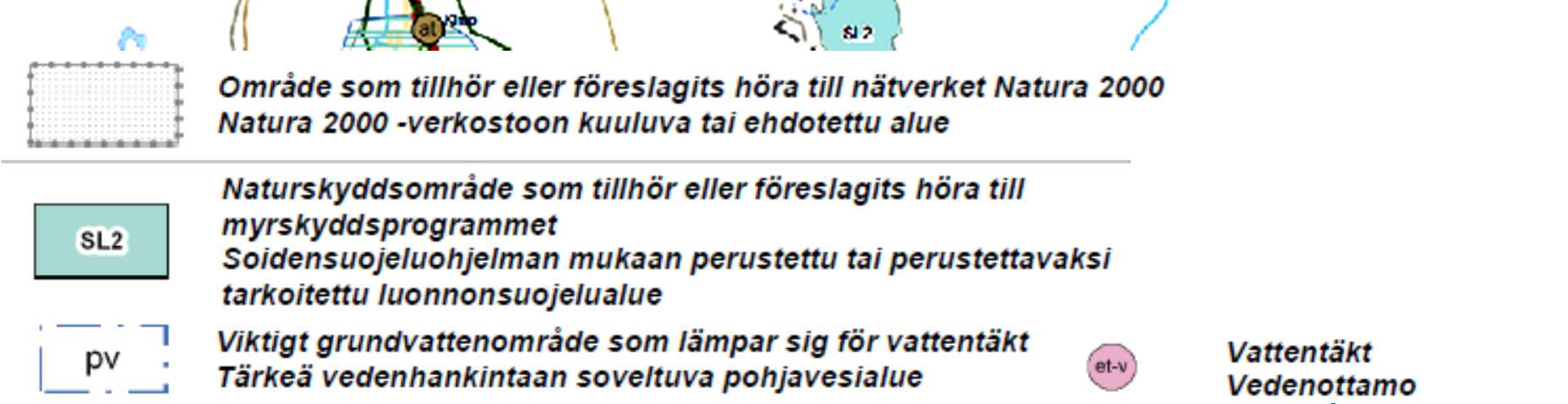 6 (15) aste omgivningen, utvecklingen av markanvändningen och närmiljön beaktas; i synnerhet bosättningen, objekt och områden som är värdefulla ur natur och kulturhänseende samt särdragen i